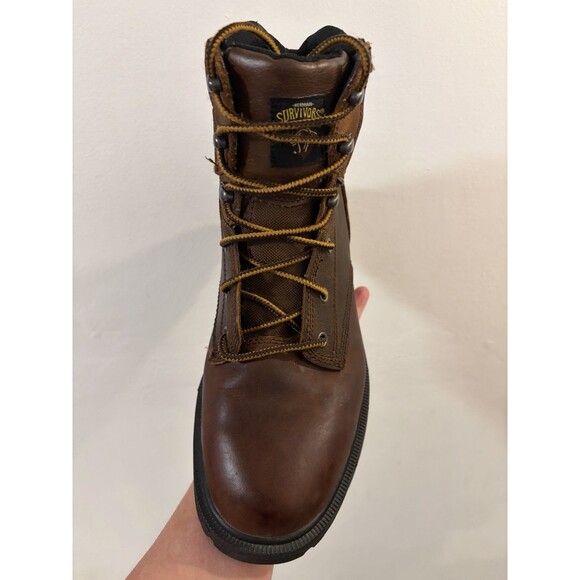Herman Survivors Steel Toe Waterproof Oil Resistant Men’s Boots 10.5 Brown Black - Picture 11 of 14